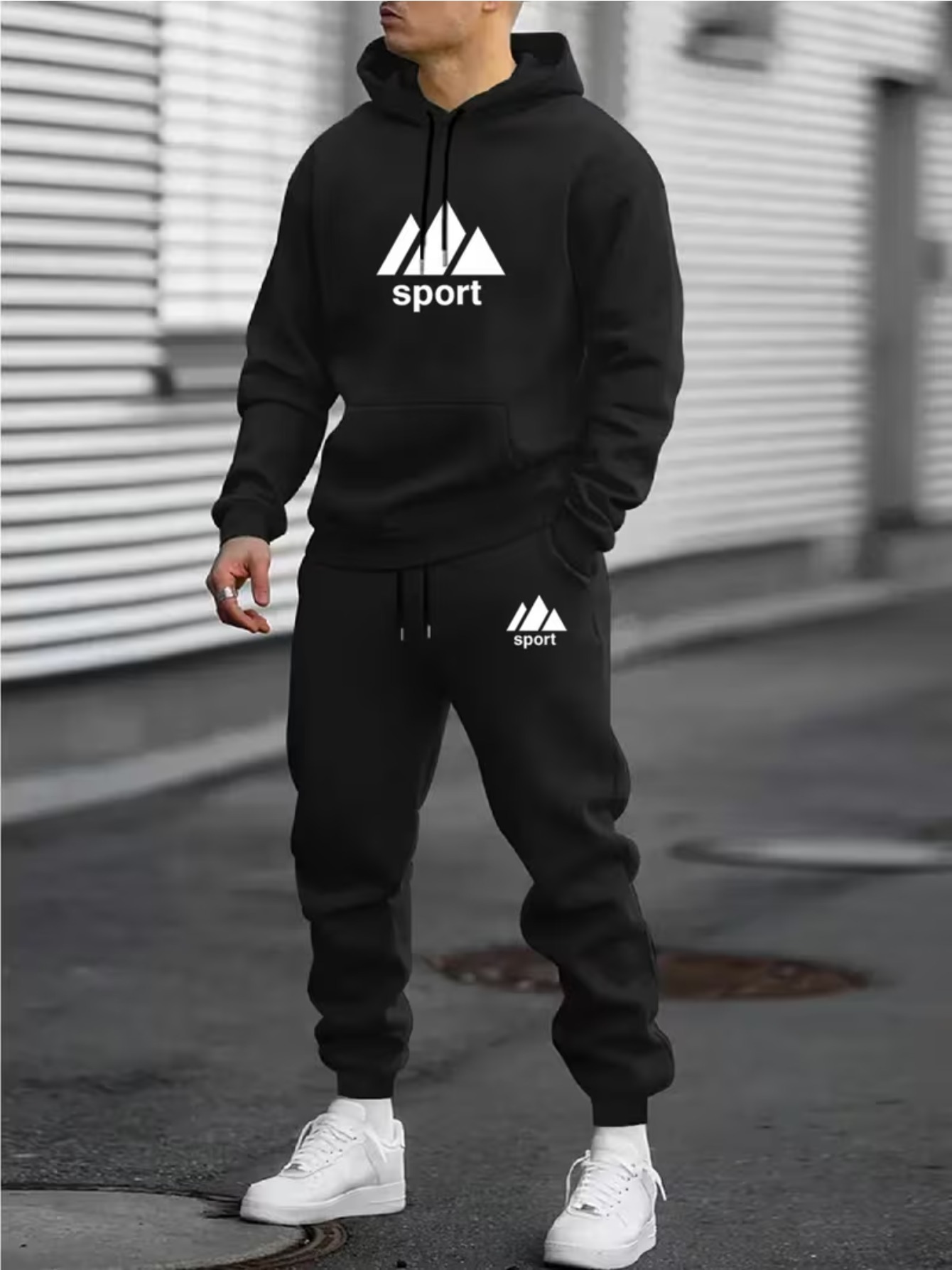 Joggers Pants - 2026 メンズ 2ピーストラックスーツセット 環境に優しい柔らかな生地のフーディー＆ジョガーパンツ カジュアルスポーツウェア メンズデイリースポーツウェア