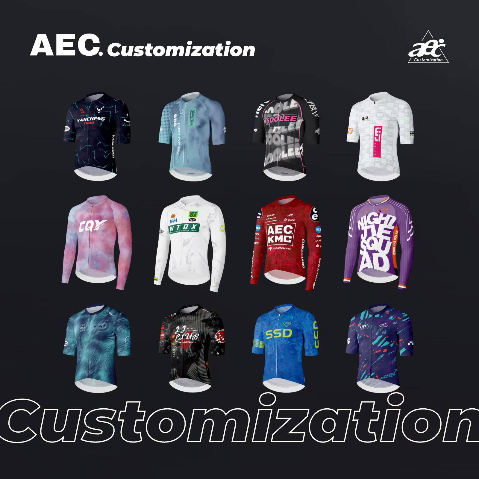 Race Bib - AEC.CYCLIST パーソナライズされたカスタマイズサイクリングジャージプロチームレース自転車ウェア DIY デザインロードバイクビブショーツ