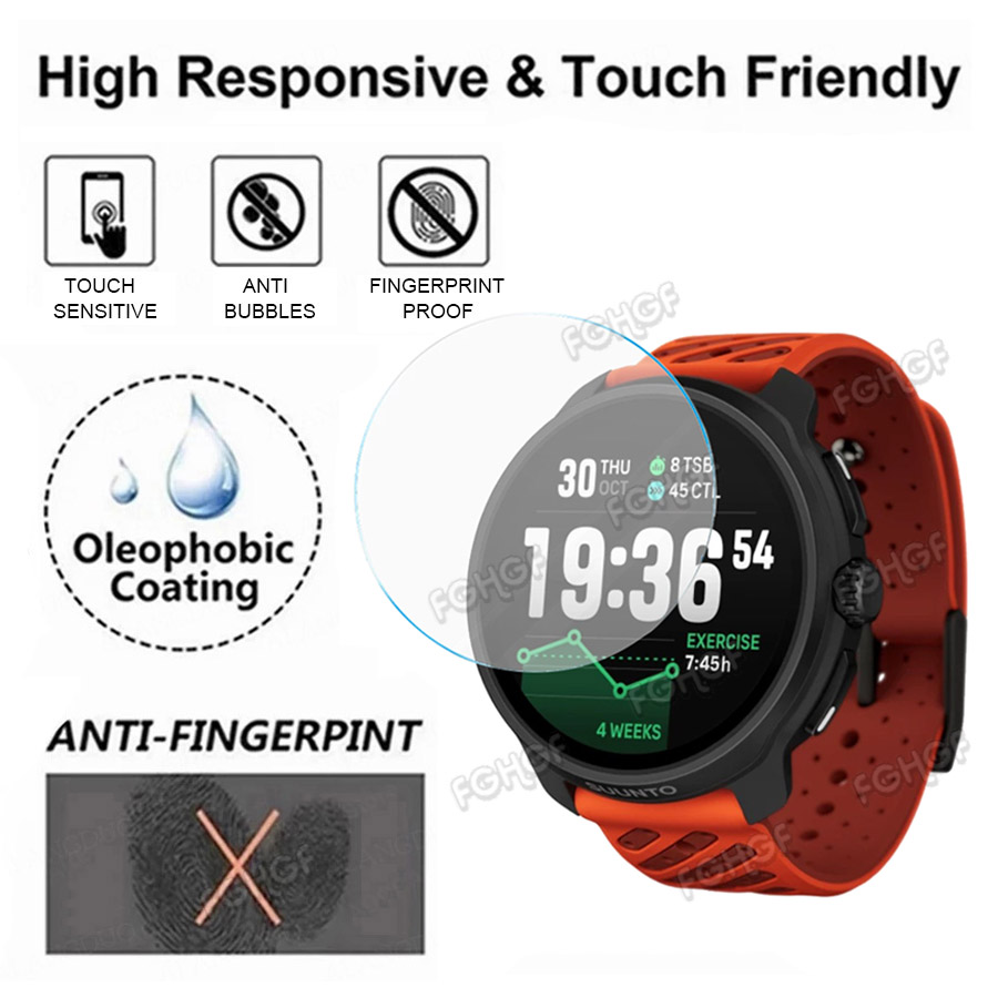 Running Watch - 強化ガラス保護フィルムガードスントレース 2/レース S スクリーンプロテクターカバースントラン/オーシャンスマートウォッチアクセサリー