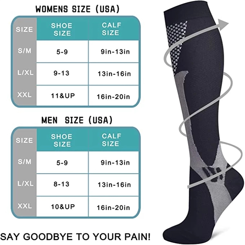 3 ペア/パック圧縮ソックスハイスポーツカーフソックス女性男 - Sports Socks のレビューと価格