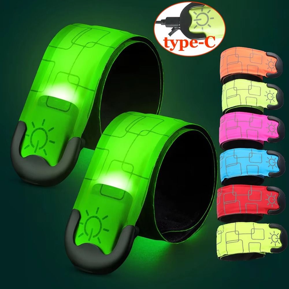 バッテリー式の夜間ランニング用アームバンド。5色展開。USB - Running Visibility Gear のレビューと価格