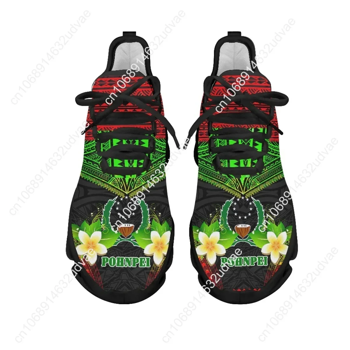ポリネシアポンペイプルメリアデザインレディースクッションメッ - Running Shoes Women のレビューと価格