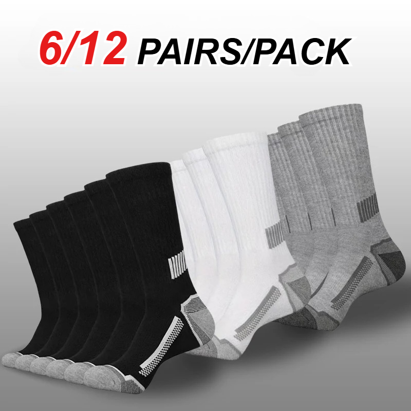6/12 ペアメンズミッドチューブスポーツソックス快適な通気 - Sports Socks のレビューと価格
