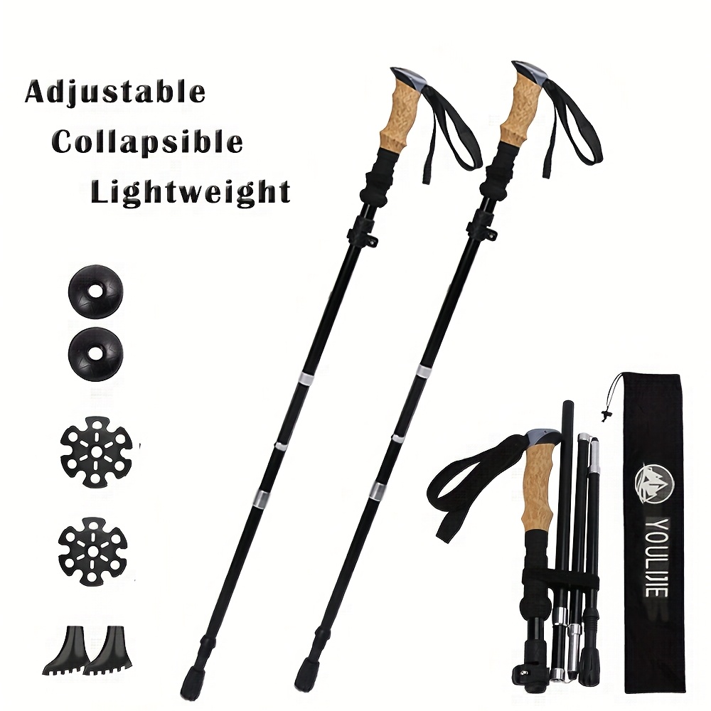 超強力トレッキングハイキングポール - 2本セット 調整可能 - Trekking Pole Carbon のレビューと価格