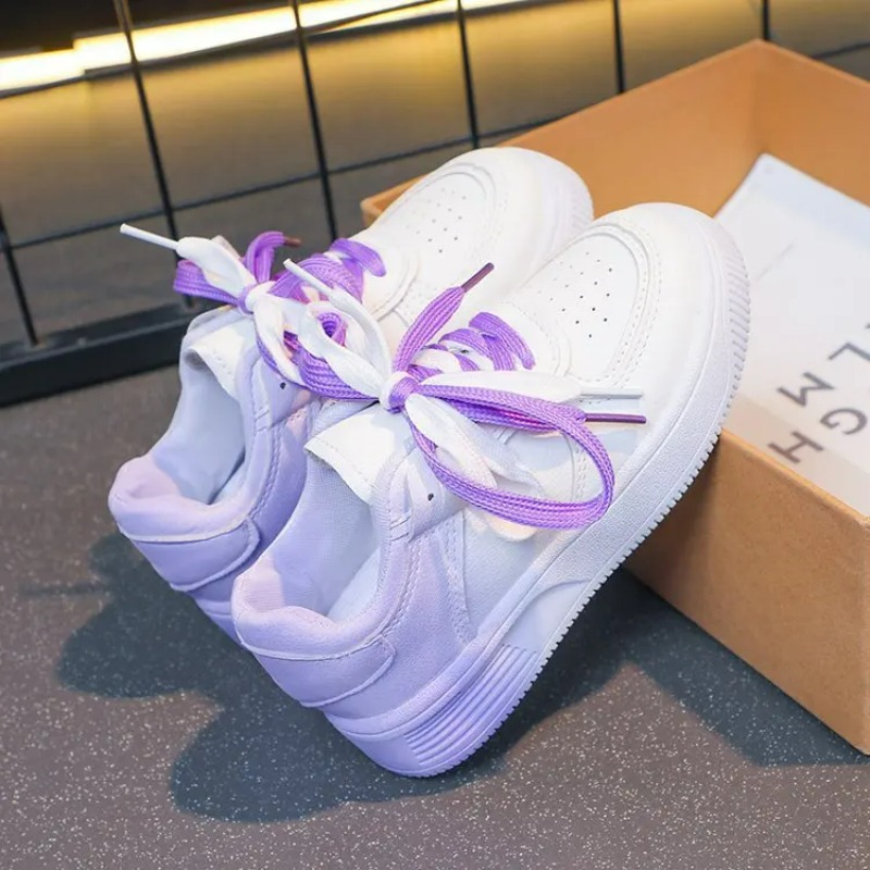 新作レディースグラデーションホワイトスニーカー 春秋新作 フ - Running Shoes Women のレビューと価格