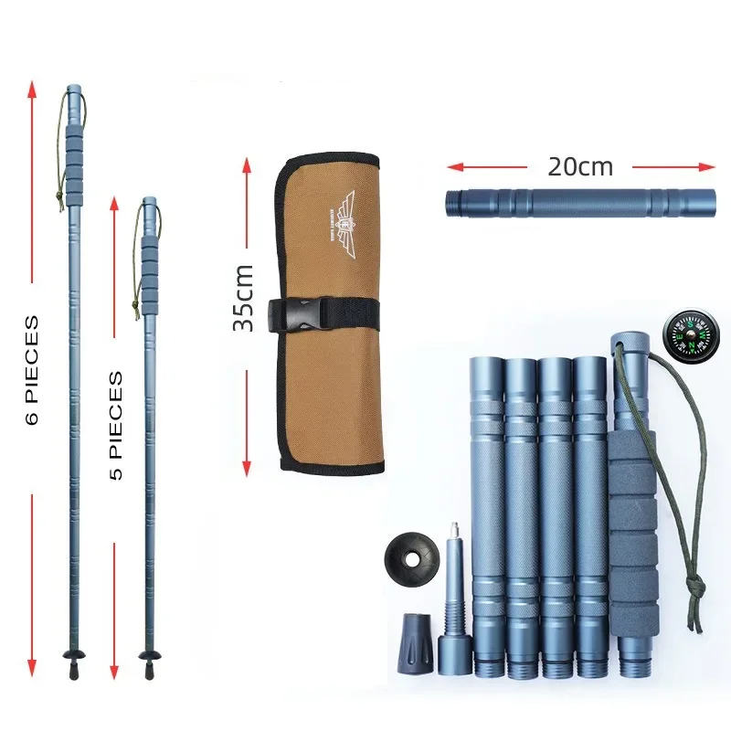 CEOI GWOK製、耐久性に優れた折りたたみ式アルミ製トレ - Trekking Pole Carbon のレビューと価格